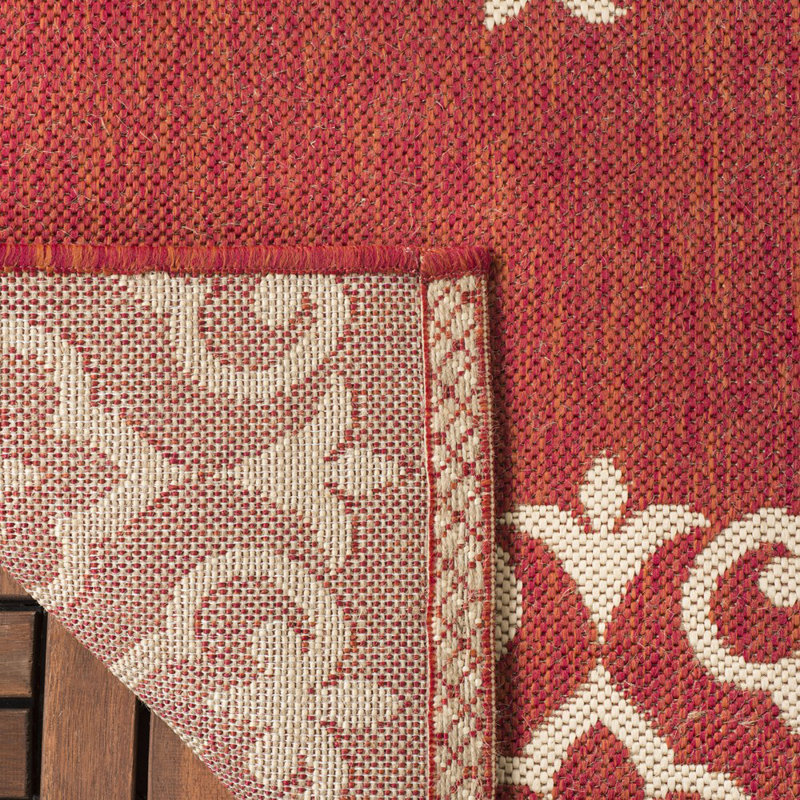 Situ Damask Hand Hooked Indoor / Outdoor Area Rug, Rectangle 79 x 152 cm
