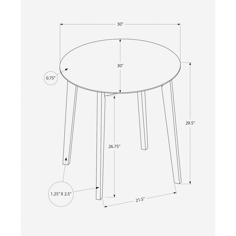 Tables de salle à manger, Crème, crème, Brun
