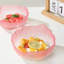 Bol en verre pour service de salade de bonbons, bol décoratif, rose 4,9 po