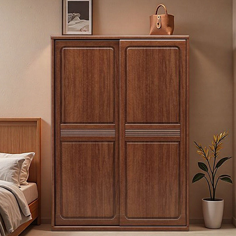 Simple And Retro Wardrobe, 81.02" H x 59.06" W x 23.15" D