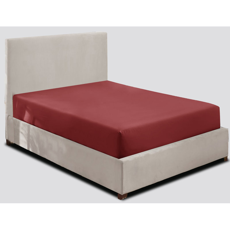 Javiyon Flannel Brushed Fitted Sheet, Burgundy, Super King