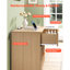 Table de chevet cannelée avec station de charge, avec 3 tiroirs, commode pour chambre à coucher, table de bout moderne Mid-Century, commode de table de chevet pour commode, pour chambre à coucher, salon, kaki