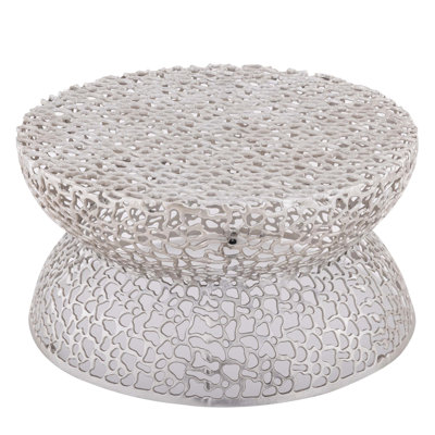 Sculptural Modern Coffee Table with Aluminum Construction