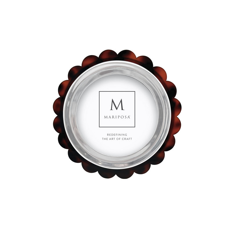 Black and Red Scalloped Single Picture Frame