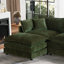 Canapé-lit modulaire en forme de L avec 1 repose-pieds Comfy-1819257831