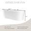 67 po X 31,5 po Baignoire de trempage autoportante en acrylique blanc brillant