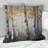 Birch Tree Forest Wonderland V - Tree Printed Throw Pillow