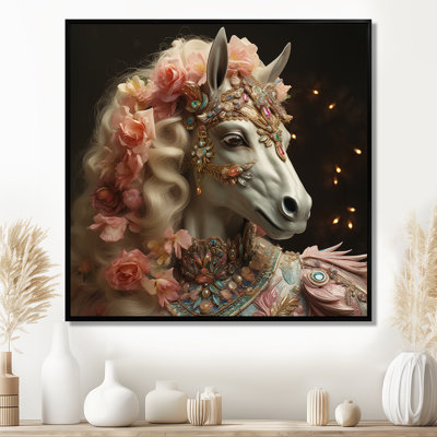Gracious Horse Retro Glam - Horse Animal Wall Art Print