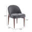 Chaise rembourrée en tissu et fer