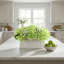Baby's Breath and Hydrangeas Arranged in Ceramic Vase