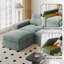 Canapé combiné confortable et fonctionnel en coton et en lin avec dossier bas réglable, espace de rangement, idéal pour les salons et les chambres-2084893387