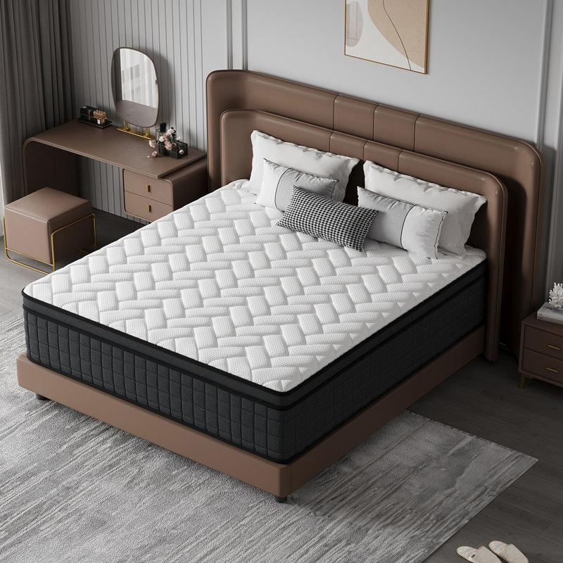 10''/12''/14'' Medium Pocket Spring Hybrid Mattress with CertiPUR-US, King, 10"