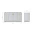 Meuble-lavabo simple en bois massif gris Freitas-93644182