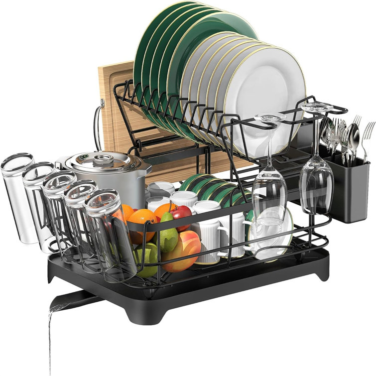 YITAHOME Adjustable Stainless Steel Dish Rack