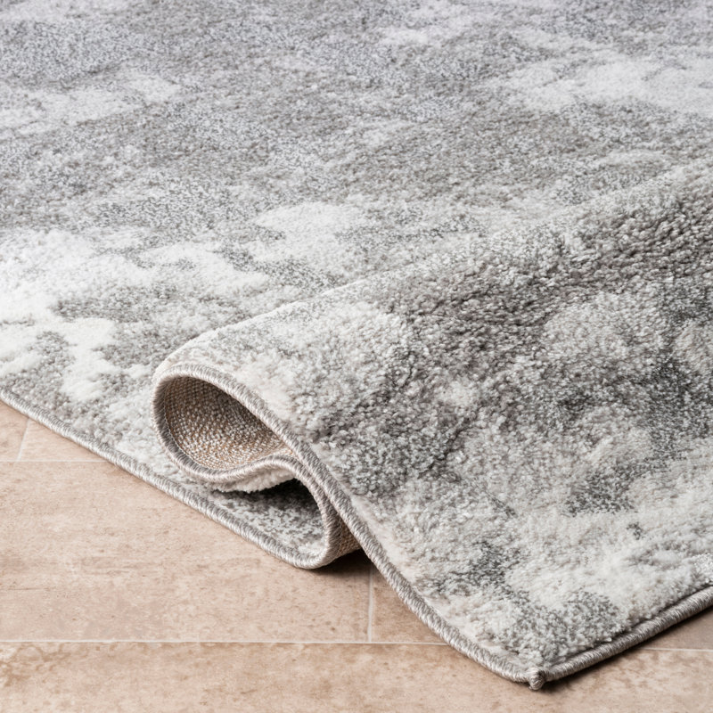Warnick Abstract Indoor Rug, Rectangle 6'7" x 9'