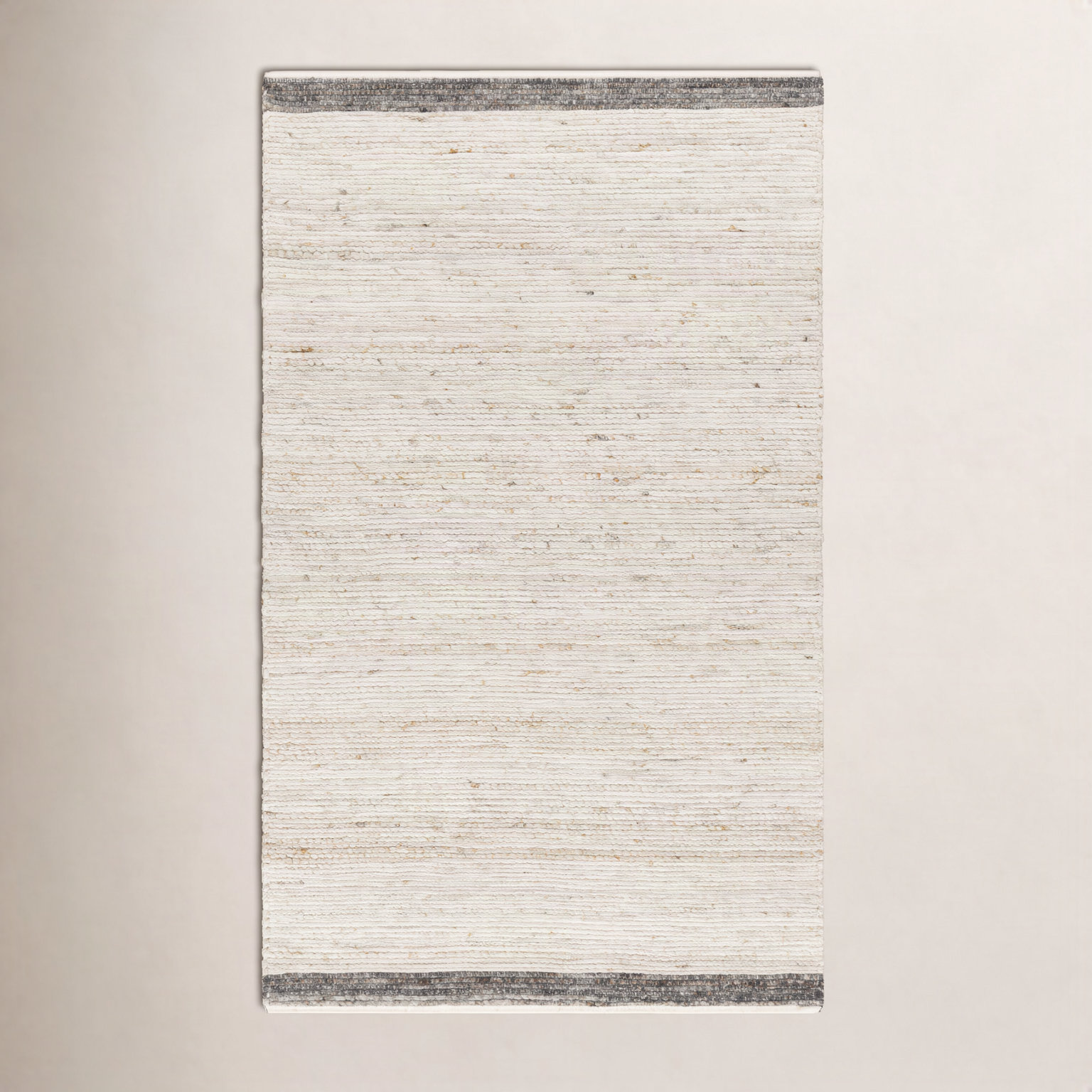 Mecit Hand-Woven Cream Rug, Rectangle 10' x 14'