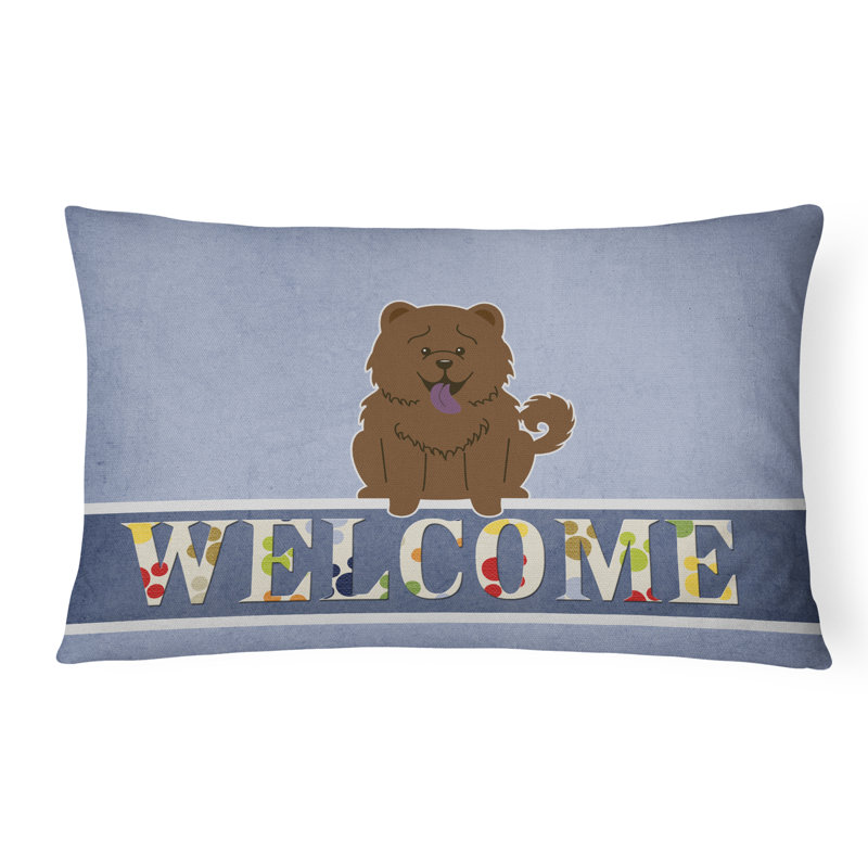  Coussin Chow Chow Welcome, Chocolat