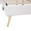 Upholstered Bed Frame With LED Lights,Modern Upholstered Princess Bed With Crown Headboard (Bed)-1070414933-1070414932