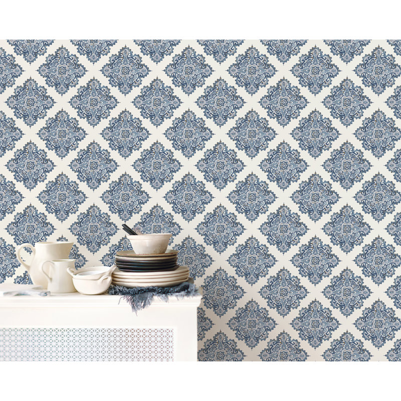 10m x 53cm Wallpaper Roll, Navy Blue