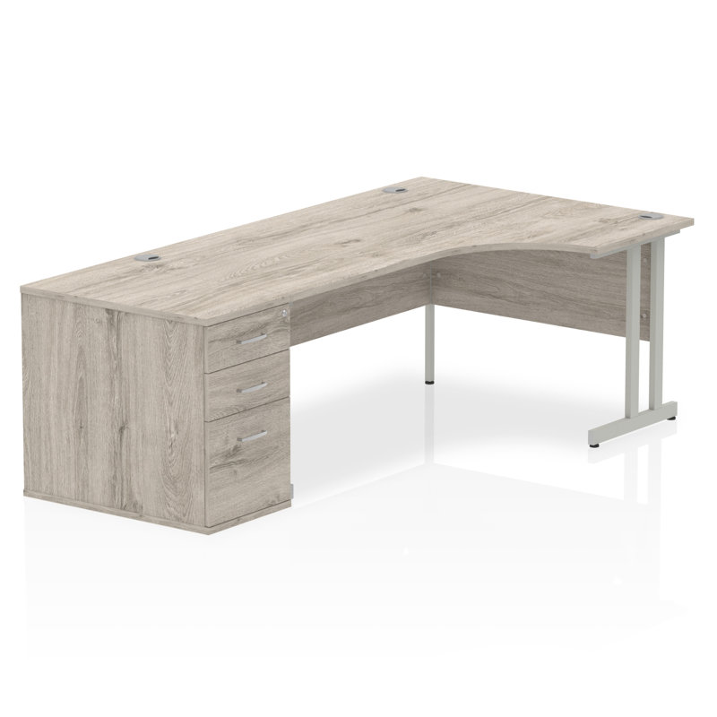 Zetta Solid Wood Base Executive Desk, 73 cm H x 180 cm W x 80 cm D