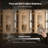 65" x 18" Capsule-Shaped Dimmable LED Full Length Wall Mirror with Black Frame