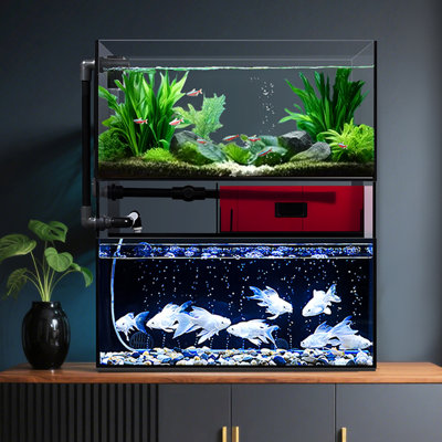 Ultra-Clear Glass Ultra-Narrow Overflow Double-Layer Aquarium Tank