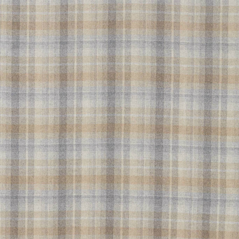 Samphrey Check Fabric, Silver/Gray