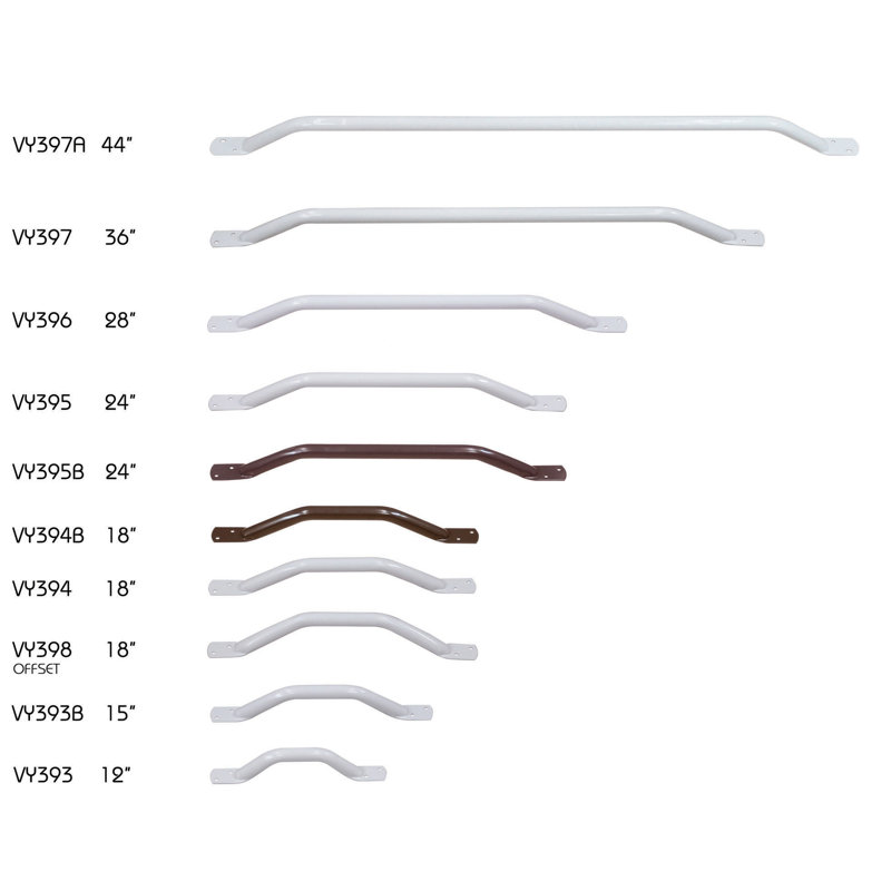 Solo Easigrip Steel Grab Bar White 700mm, 60cm H x 60cm L, Brown