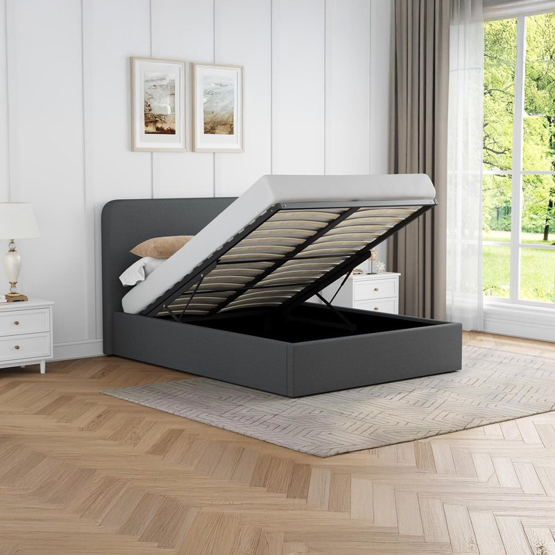 Upholstered Ottoman Bed, Small Double (4')