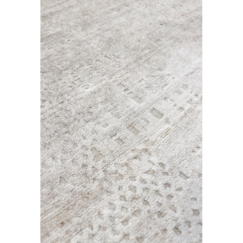 Adra Hand Knotted Area Rug in Beige / Beige