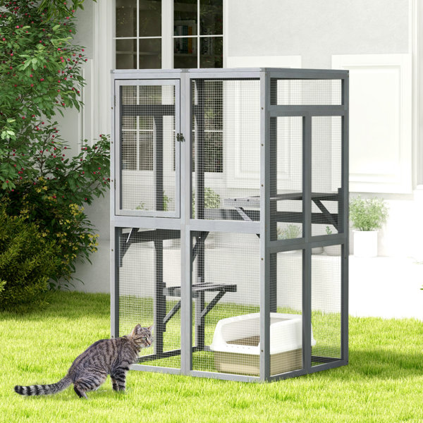 Outdoor Long Cage Extra Large Premium Metal Cat Run Or Playpen