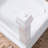 White Vanity Stool Padded Makeup Chair Bench With Solid Wood Legs