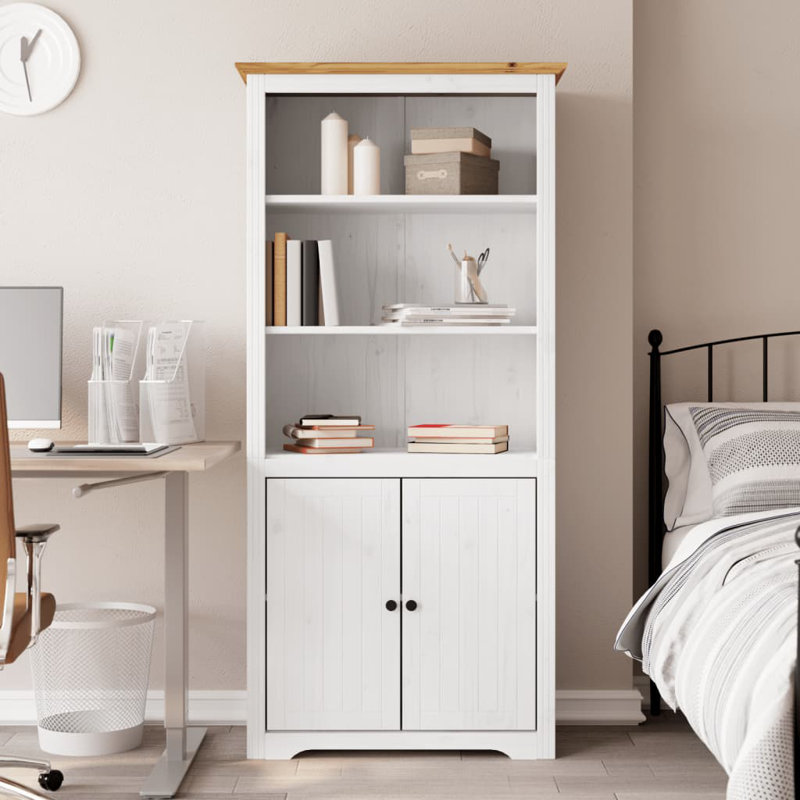 This classic bookcase, featuring a French design, makes a decorative as well as practical addition to your current decor.