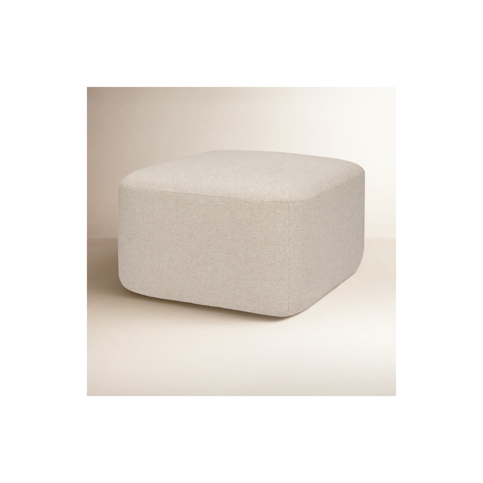 Kiwi Gliding Ottoman, Beach Polyester Blend, Natural