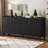U_Style  Storage Cabinet Sideboard Wooden Cabinet With 4 Doors For Hallway-1893185392