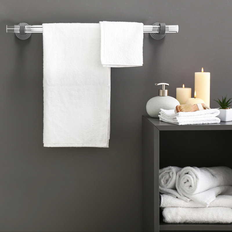 Barre à serviettes murale Pacific Beach, Gris mat, H 3,985 po x l 34 po x P 2,2 po