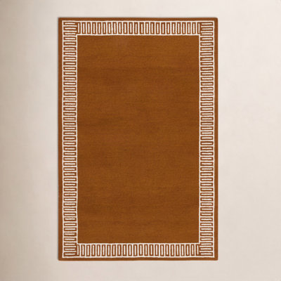 Hand-Tufted Geometric Wool Rug
