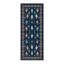Tapis de couloir bleu / ivoire lavable à la machine avec envers antidérapant-1293871195