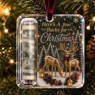 Ornement plat en acrylique de Noël
