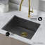Évier de cuisine encastré à simple cuve en acier inoxydable 21 x 18 Tourner-59928193