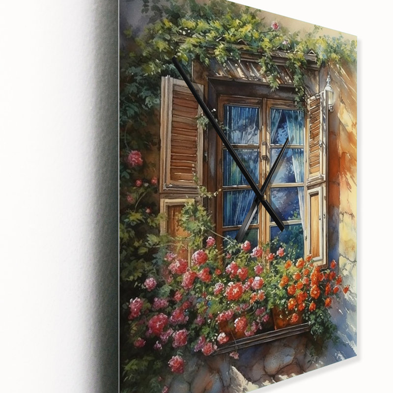 Irune - Très grandes horloges murales à portes et fenêtres Farm, H 32 po x l 24 po x P 1 po