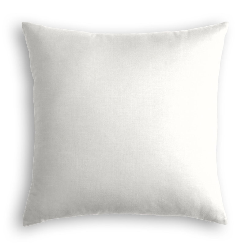 Linen Reversible Pillow Cover, Light Beige, Down, 16" x 16"