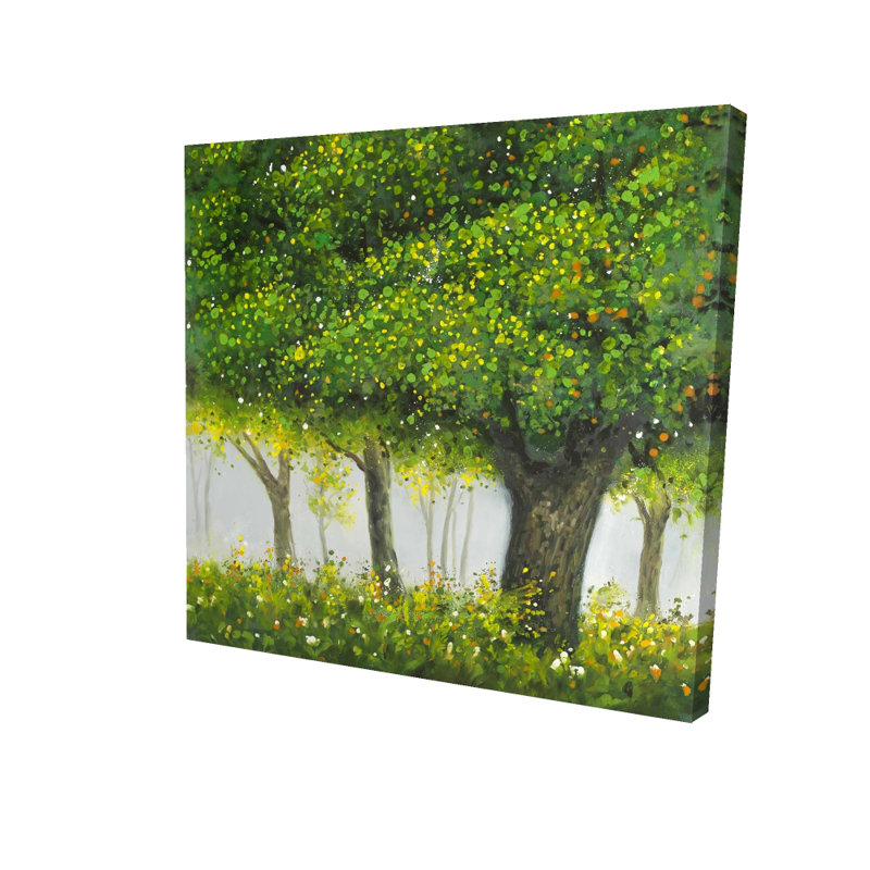 «Forest by Summer», reproduction sur toile, Toile tendue, H 8 po x l 8 po