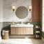Meuble-lavabo flottant avec espace de rangement multifonctionnel et trou de robinet simple-119893740