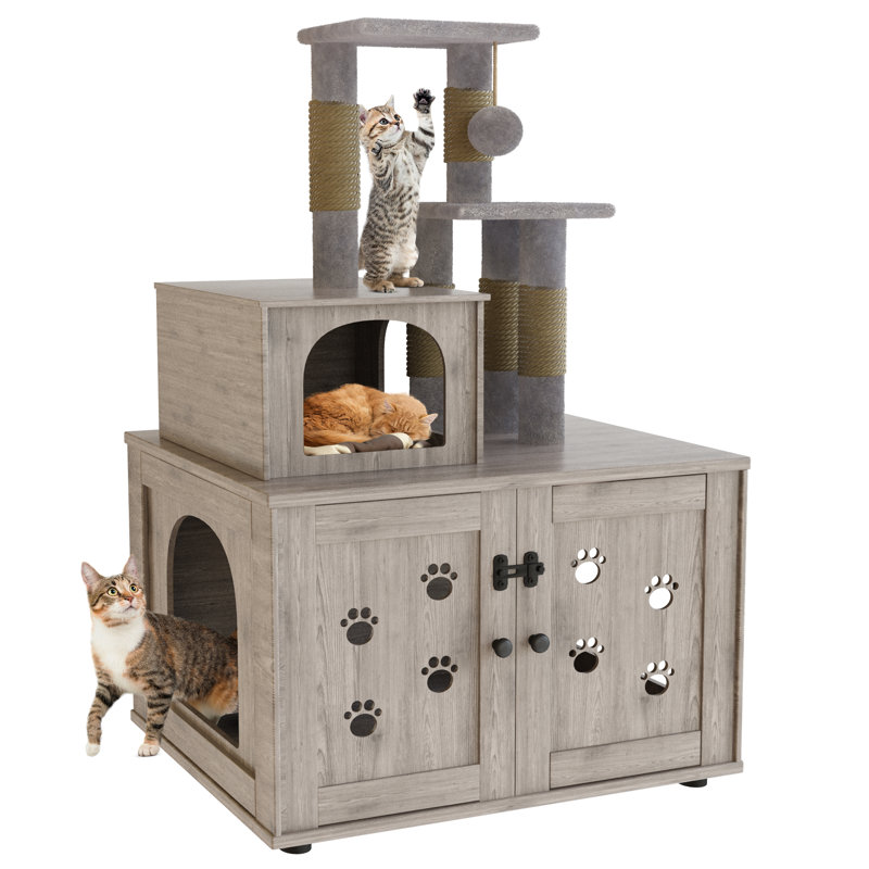 Dafayon 42.91'' H Cat Tree, Gray