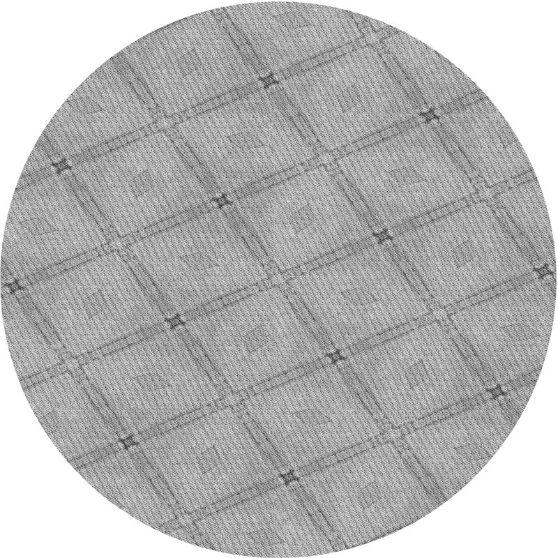 Geometric Indoor Rug, Round 7'