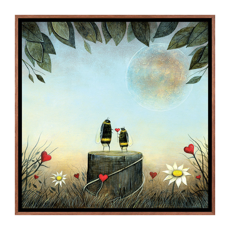 «The Gift II» par Neil Thompson - impression d'art graphique, H 18 po x l 18 po x 1,5 po, Toile avec cadre en bois classique