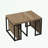 Extendable Dining Table with sturdy metal legs-117584050