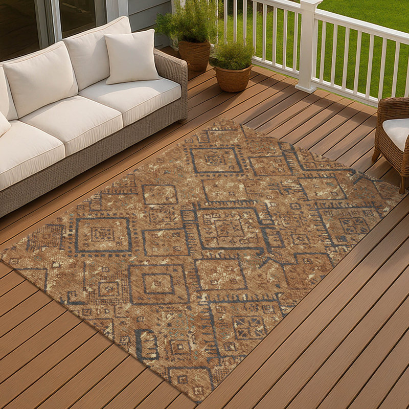 Tapis lavable à la machine intérieur / extérieur ACN2470, Paprika, 3 pi x 5 pi