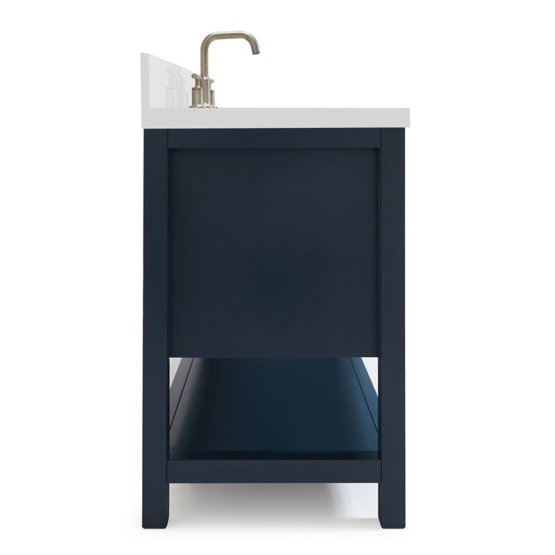 Bayhill 61'' W Single Vanity, Navy, Rectangular
